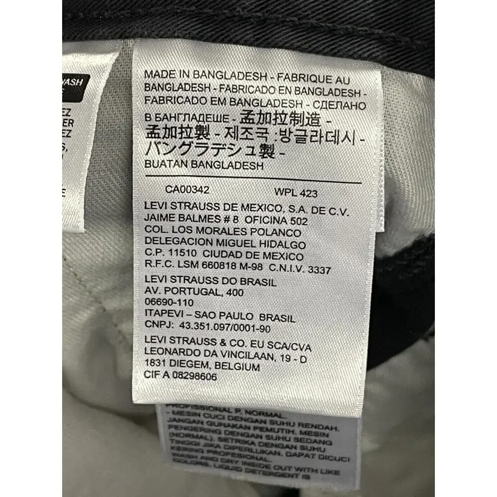 Levis Cargo Shorts Mens 33 Black Cotton‎ Utility